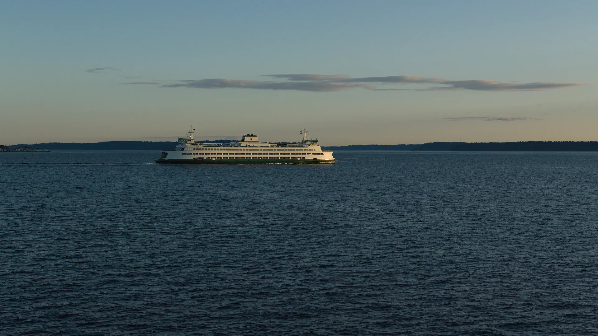 Washington State Ferry crossing Puget Sound